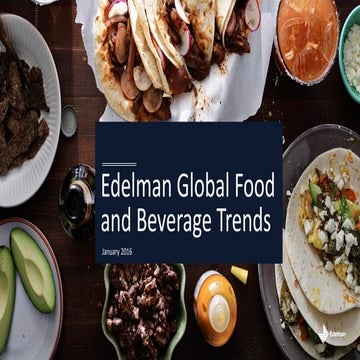 Recent Trends in the Global Food & Beverage Sector | PDF