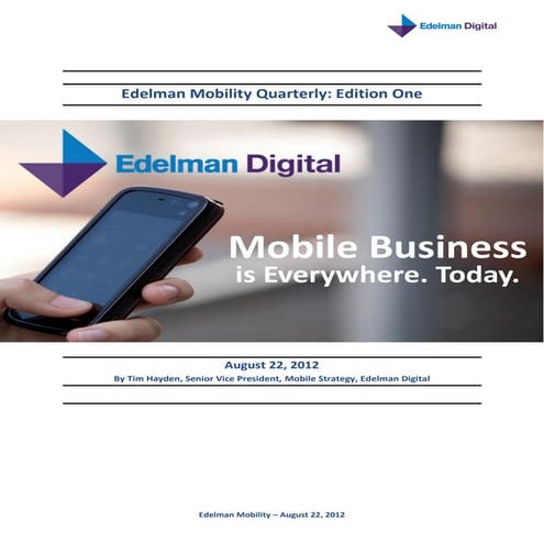 Edelman Mobility Quarterly: Edition One