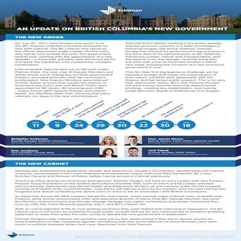 Edelman Update - BC's New NDP Government