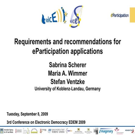 VoicE VoiceS - Requirements and Recommendations for E-Votin