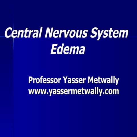Thesis section: CNS edema