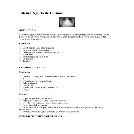 Edema agudo de pulmón