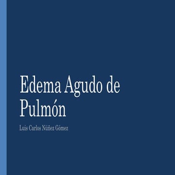 Edema agudo de pulmón