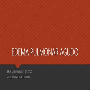 Edema pulmonar agudo