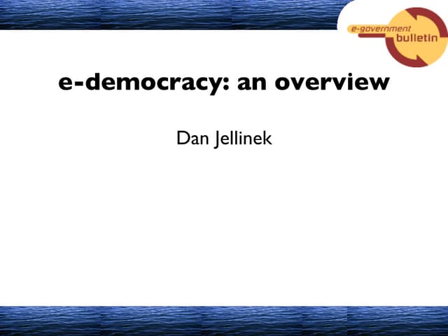 E-democracy overview