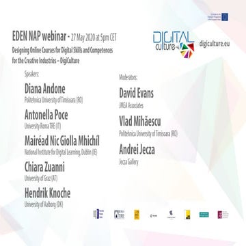 Designing Online Courses for Digital Skills and Competences for the Creative ...