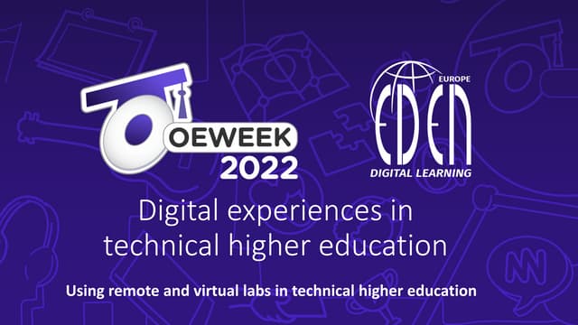 Digital experiences in technical higher education