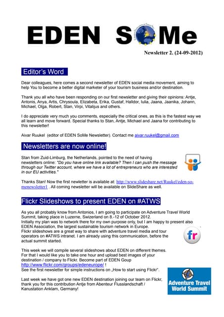 EDEN SoMe Newsletter2