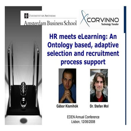 HR meets eLearning: An Ontology based, adaptive selection and  recruitment pr...