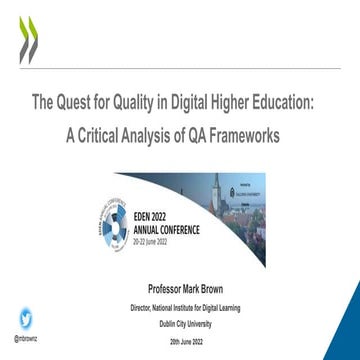 The Quest for Quality in Digital Higher Education: A Critical Analysis of QA ...