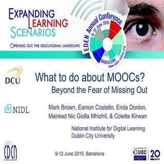 What to do about MOOCs? Beyond the ...