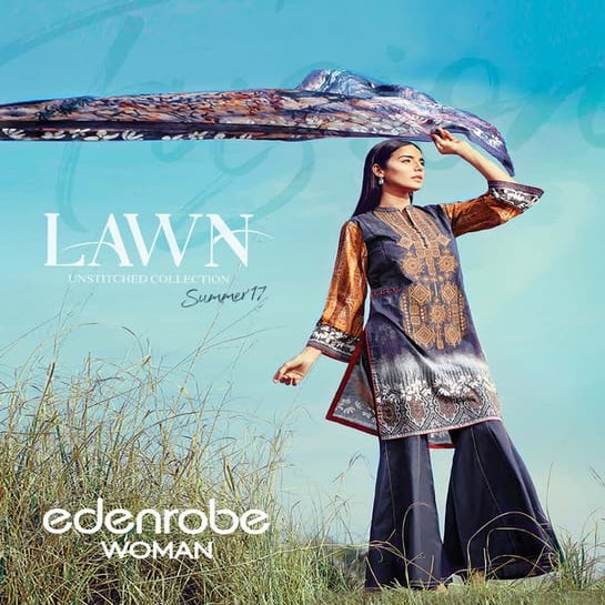 Edenrobe Unstitched Lawn Collection 2017 | PDF