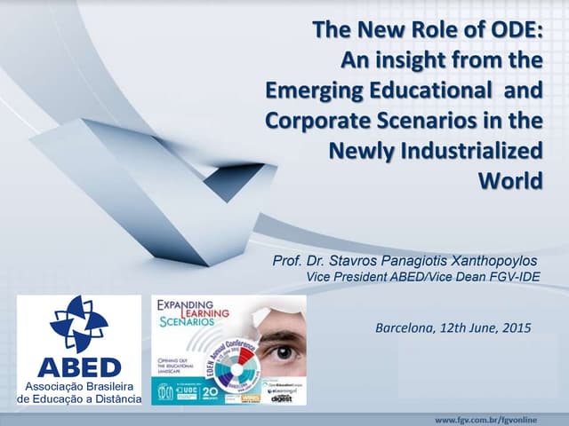 Stavros Panagiotis Xanthopoylos - The New Role of Open and Distance Education...