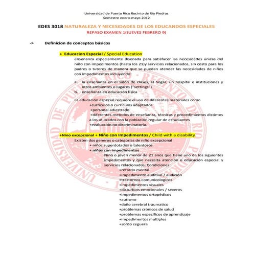 Edes 4006 material examen #1 