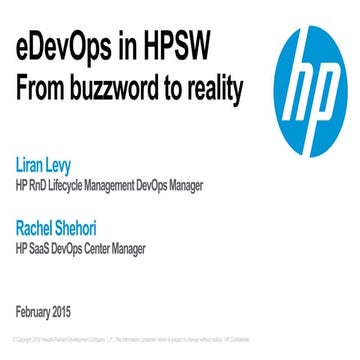 eDevOps in HPSW from buzzword to reality