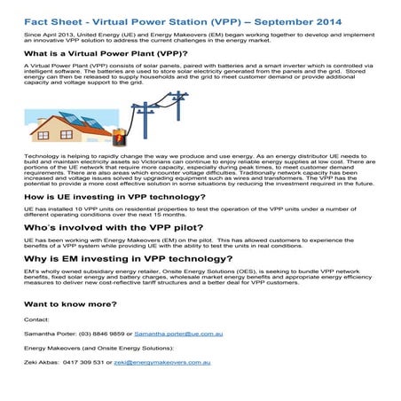 VPP Fact Sheet