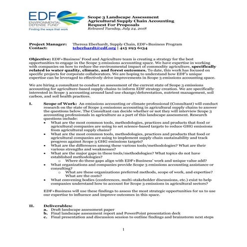 Request for Proposals- Scope 3 Agricultural Emissions Accounting Landscape As...