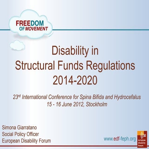 Disability in Structural Funds Regulations 2014-2020