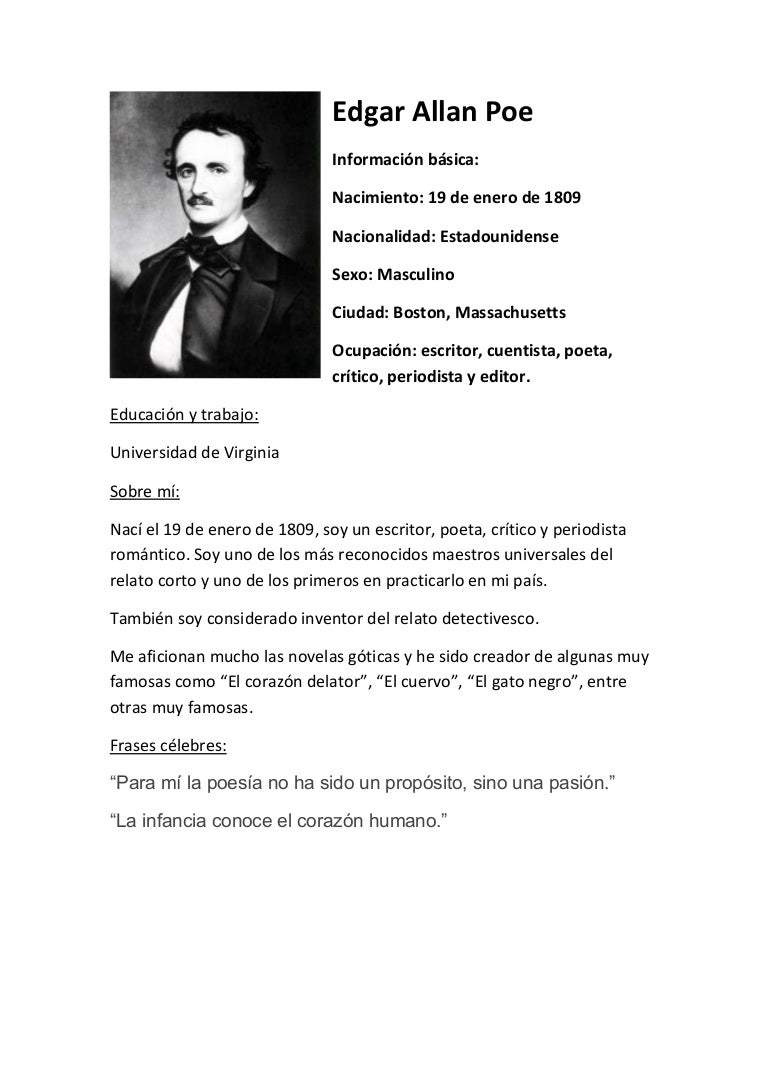 Edgar Allan Poe Biografia