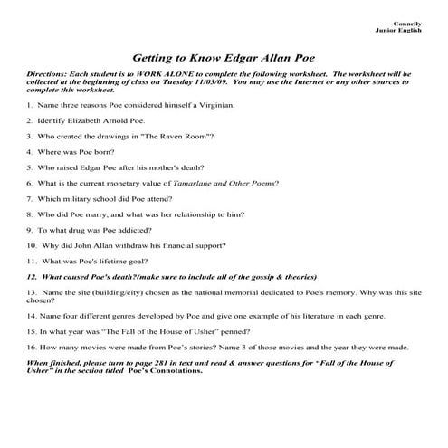 The raven edgar allan poe | PPT