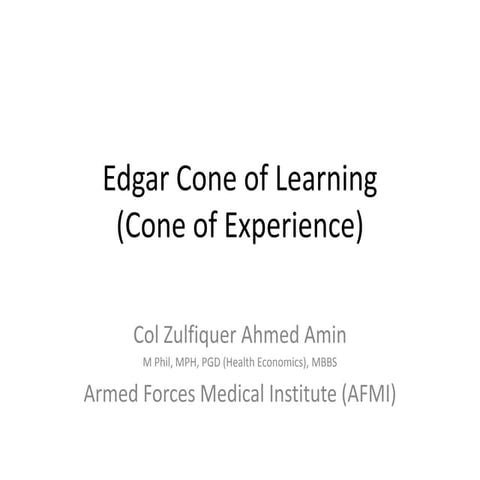 Edgar Cone of Learning (Edgar Cone of Experience)