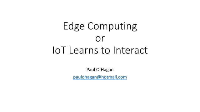 Edge Computing & AI