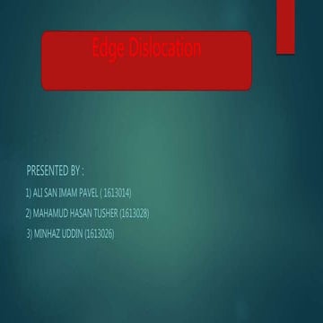 Edge dislocation