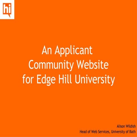 Edgehill presentation