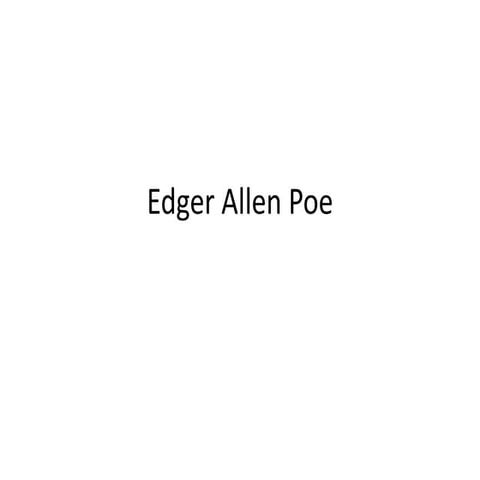 Introducing Edgar Allen Poe within Gothic Literature 2025 | PPT