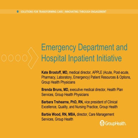 Emergency Department/Hospital Inpatient Initiative
