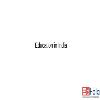 Education system in India
