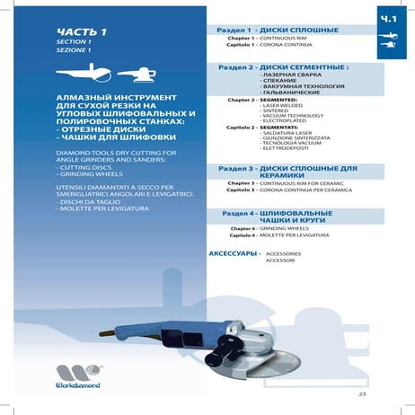 Промышленный алмазный инструмент для строительства WORKDIAMOND