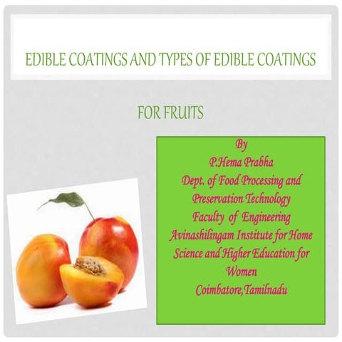 Edible coating