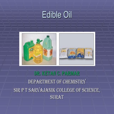EDIBLE OIL properties and classification