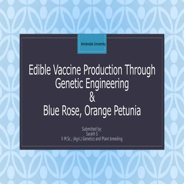 Edible vaccine production through genetic engineering.pptx