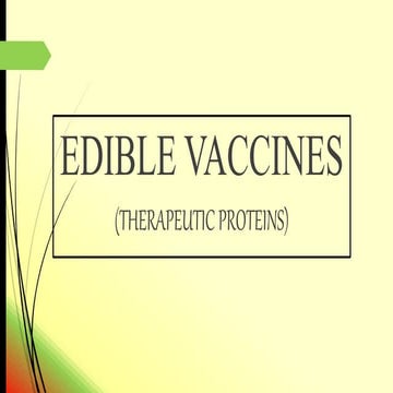 Edible vaccines