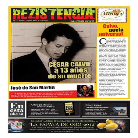 Edición 2  suplemento cultural rezistencia