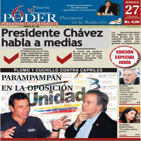 SEMANARIO 6to PODER DOMINGO 27ENERO2013 Edicion 121 def