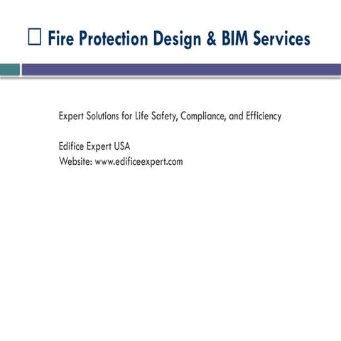 Fire Protection Design & BIM Services – Edifice Expert