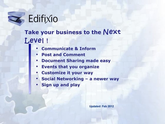 Edifixioi presentations