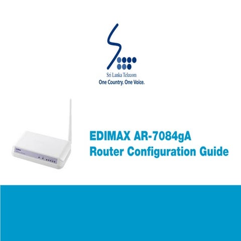 Edimax AR-7084gA Router Configuration Guide | PDF