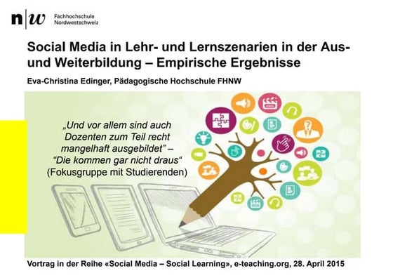 Social Media in Studium und Lehre (Folien Dr. des. Eva-Christina Edinger)