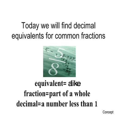 Edi Ns 1 2 Decimal Equivalents of Common Fractions