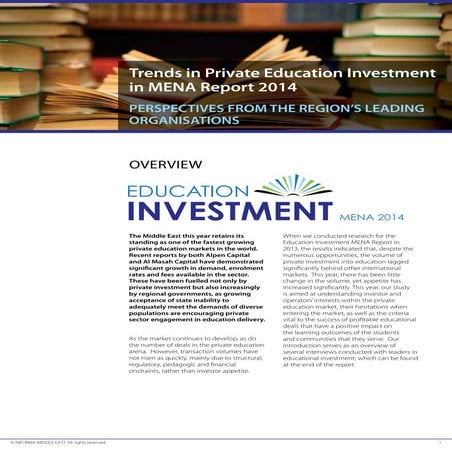Education Investment MENA 2014 - Annual Report