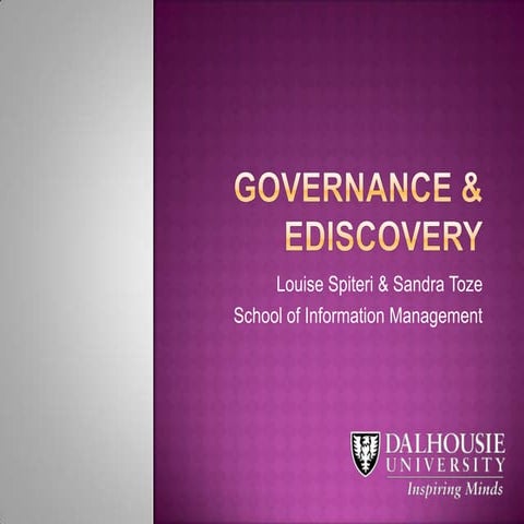 Governance & Ediscovery