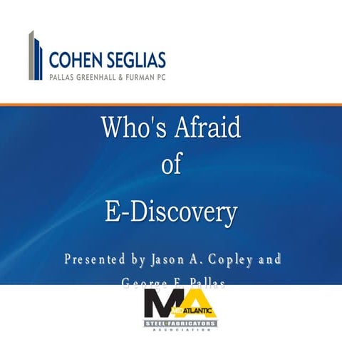 Who's Afraid of eDiscovery?