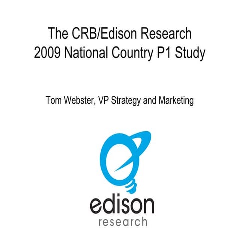 The Edison Research / Country Radio Broadcasters Survey 2009