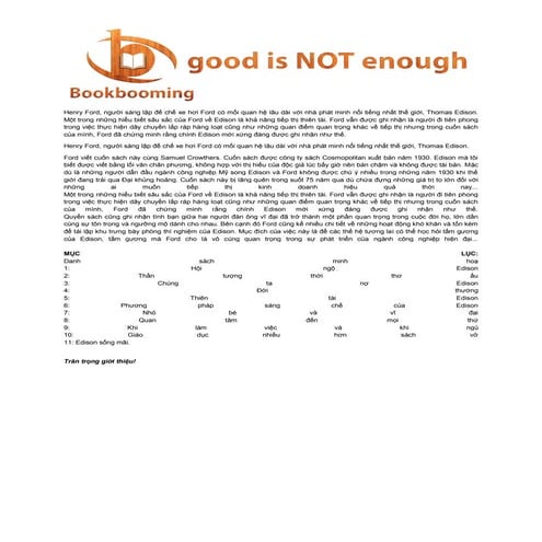 Edison mà tôi biết