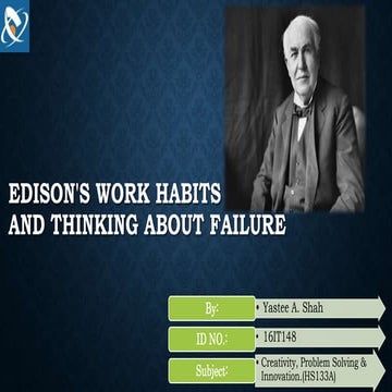 Edison's work habits and thinking about failure.pptx