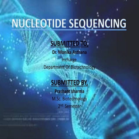 NUCLEOTIDE SEQUENCING